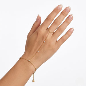 Sparkling CZ Finger Bracelet