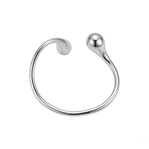 Sleek Dewdrop Open Bangle