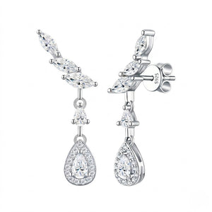 Climber Drop Moissanite Earrings
