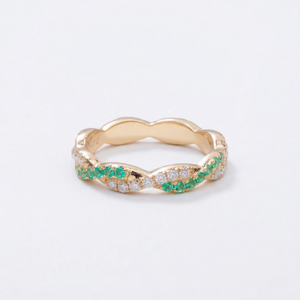 Gold ring — 14K Yellow Gold Lab Emerald Ring by J.Collins