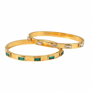 Bangle — Emerald Bangle Set by J.Collins