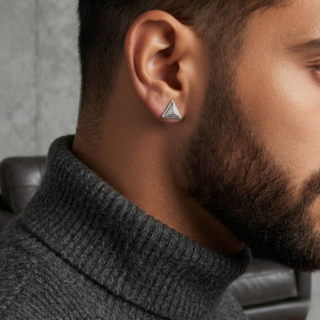 Triangle S925 Crystal Stud Earrings