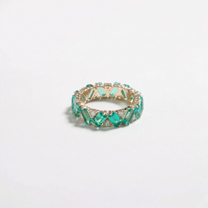Gold ring — 14K Yellow Gold Lab Emerald Ring by J.Collins