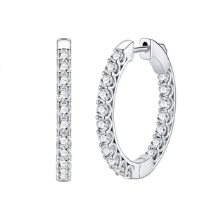 5.5mm Diamond-Cut Crystal Hoops
