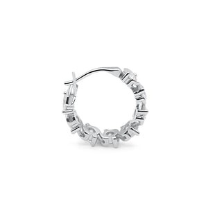 Crystal Hoop earring on a white background-J.Collins Jewelry