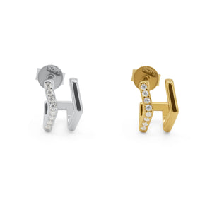 Huggie earrings — Diamond Huggie Earrings by J.Collins