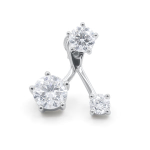 Diamond Stud Earrings on a white background- J.Collins Jewelry