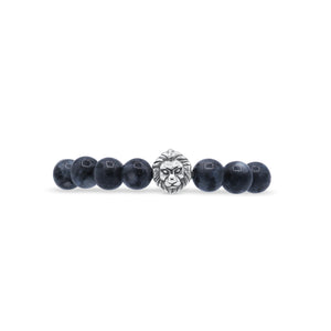 Midnight Crest Lion Head Bracelet