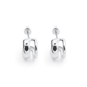 Pair of silver hoop earrings on a white background-Hera-Hoop-Earrings-JCollins-Jewelry