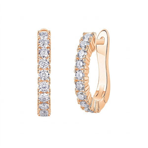 Moissanite VVS Diamond Huggie Earrings