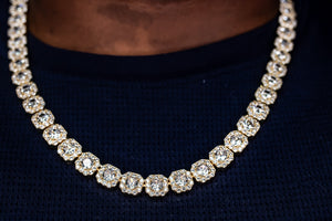 Diamond necklace on a dark background-10mm-Tennis-Chain-JCollins-Jewelry