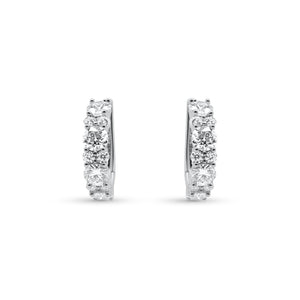 Pair of diamond hoop earrings on a white background-Monarch-Spark-Hoops-JCollins
