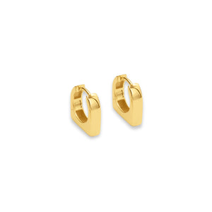 Gold hoop earrings on a white background-Signature-JC-Hoop-J.Collins Jewelry