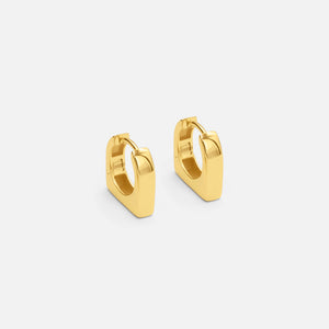 Gold hoop earrings on a white background - Signature JC Hoop - JCollins Jewelry