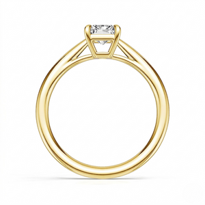 14K yellow gold lab diamond ring with basket setting 1.01ct