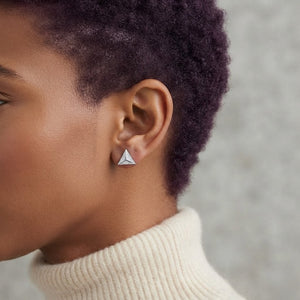 Triangle S925 Crystal Stud Earrings