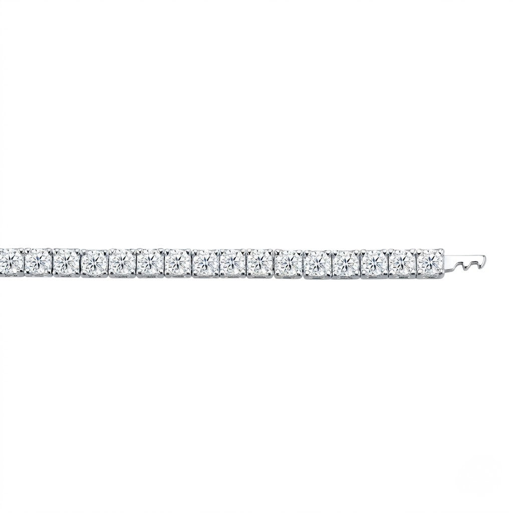 VVS1 GRA Moissanite Flower Charm Tennis Bracelet