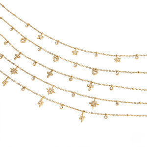 Multi-Charm Starburst Necklace