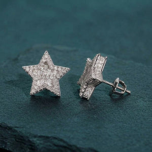 Iced Star Moissanite Earrings