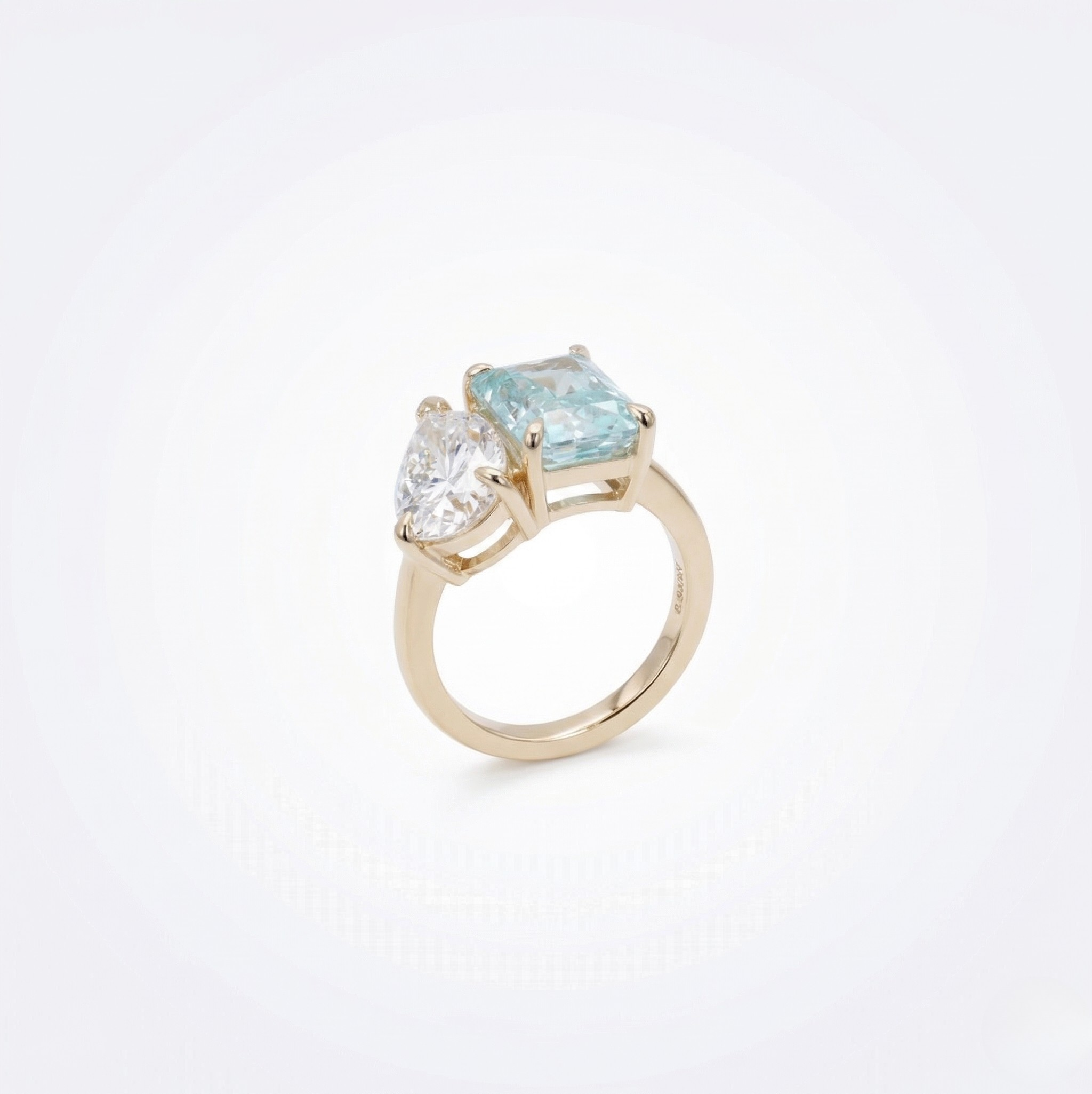 Gold ring — 14K Yellow Gold Moissanite Ring by J.Collins