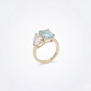 Gold ring — 14K Yellow Gold Moissanite Ring by J.Collins