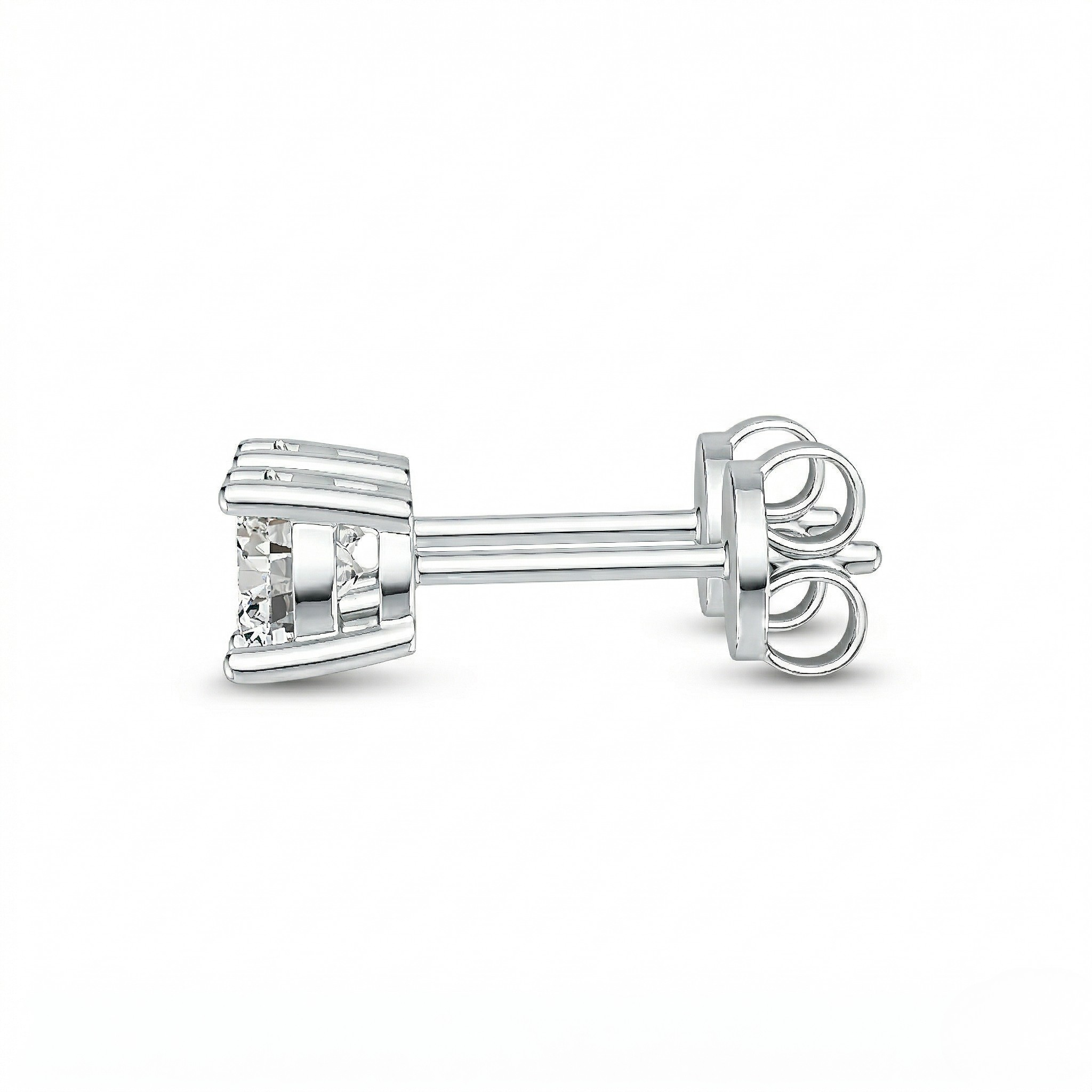 Diamond stud earrings on a white background - 10K_Gold_Lab_Diamond_Earrings_0.418ct - J. Collins Jewelry 