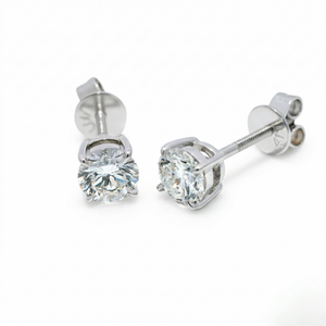 10K White Gold Lab Diamond Earrings 1.018ct