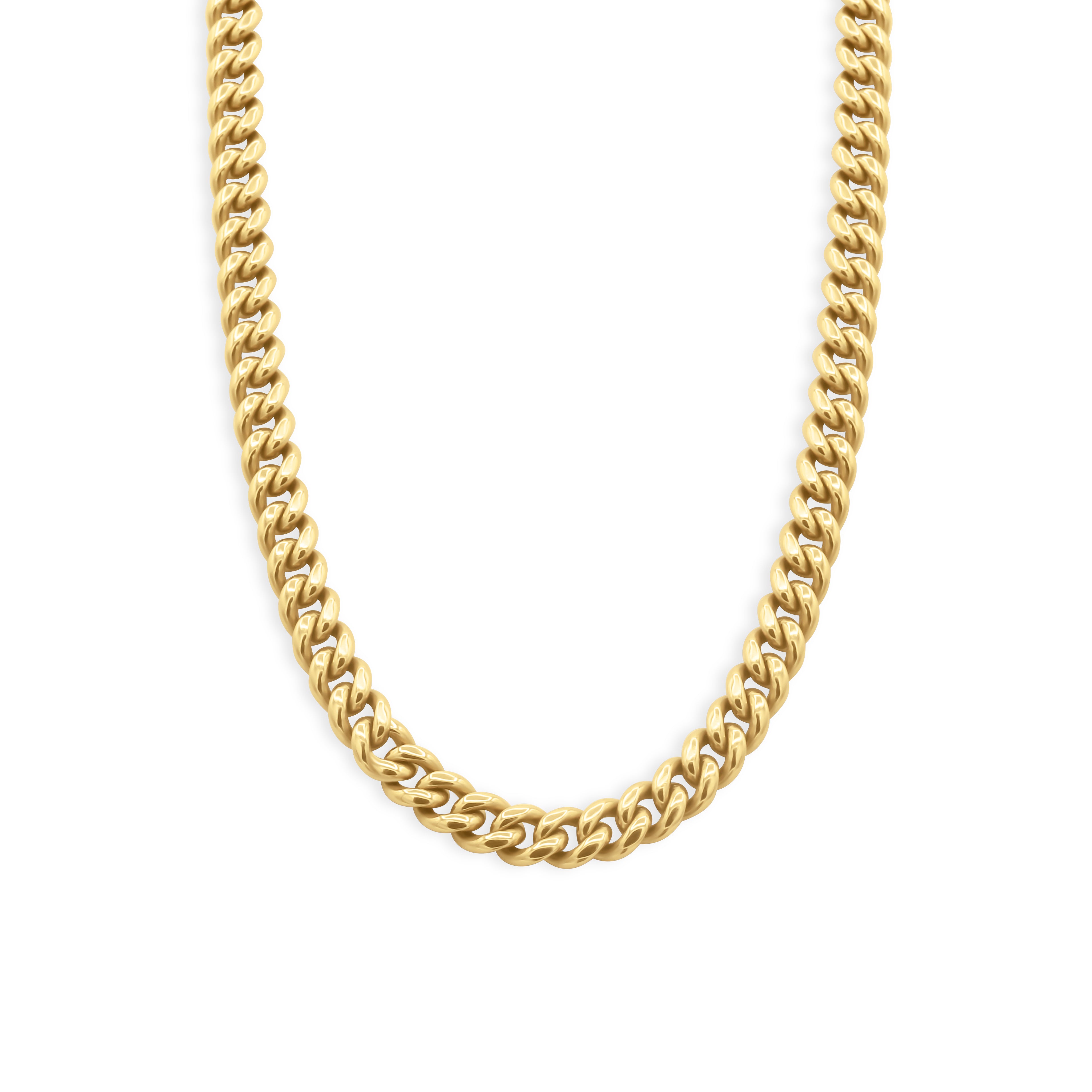 Gold cuban link chain — Iconic Cuban Chain 10mm (Gold) by J.Collins