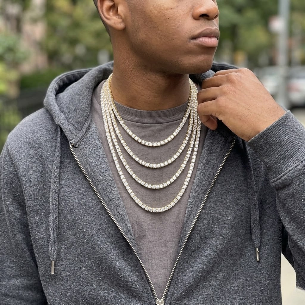 Classic Moissanite VVS Diamond Tennis Chain