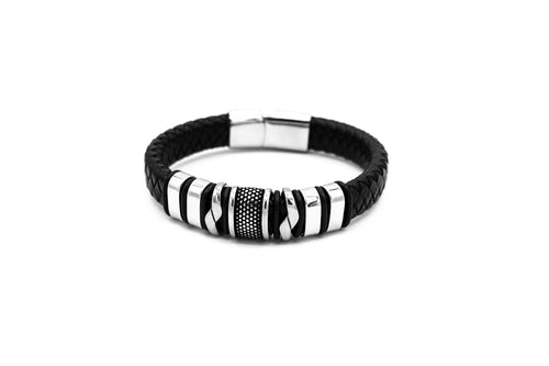 Axis Bead Leather Bracelet