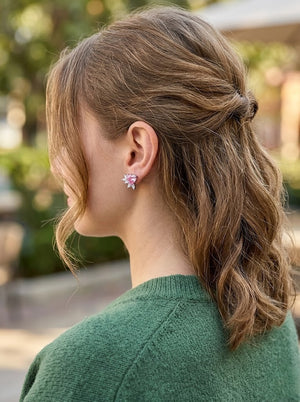 S925 Heart Wing Studs
