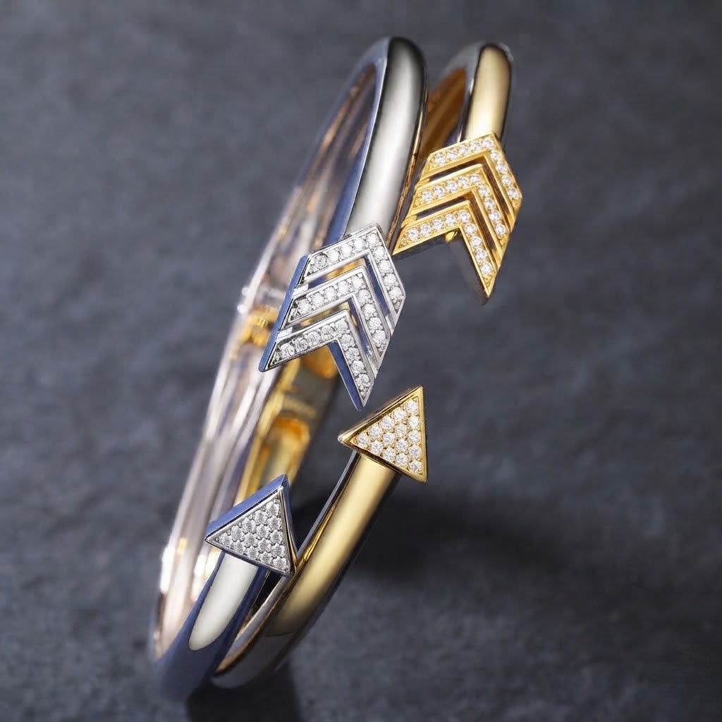 Dual Arrow S925 Moissanite CZ Diamond Bracelet