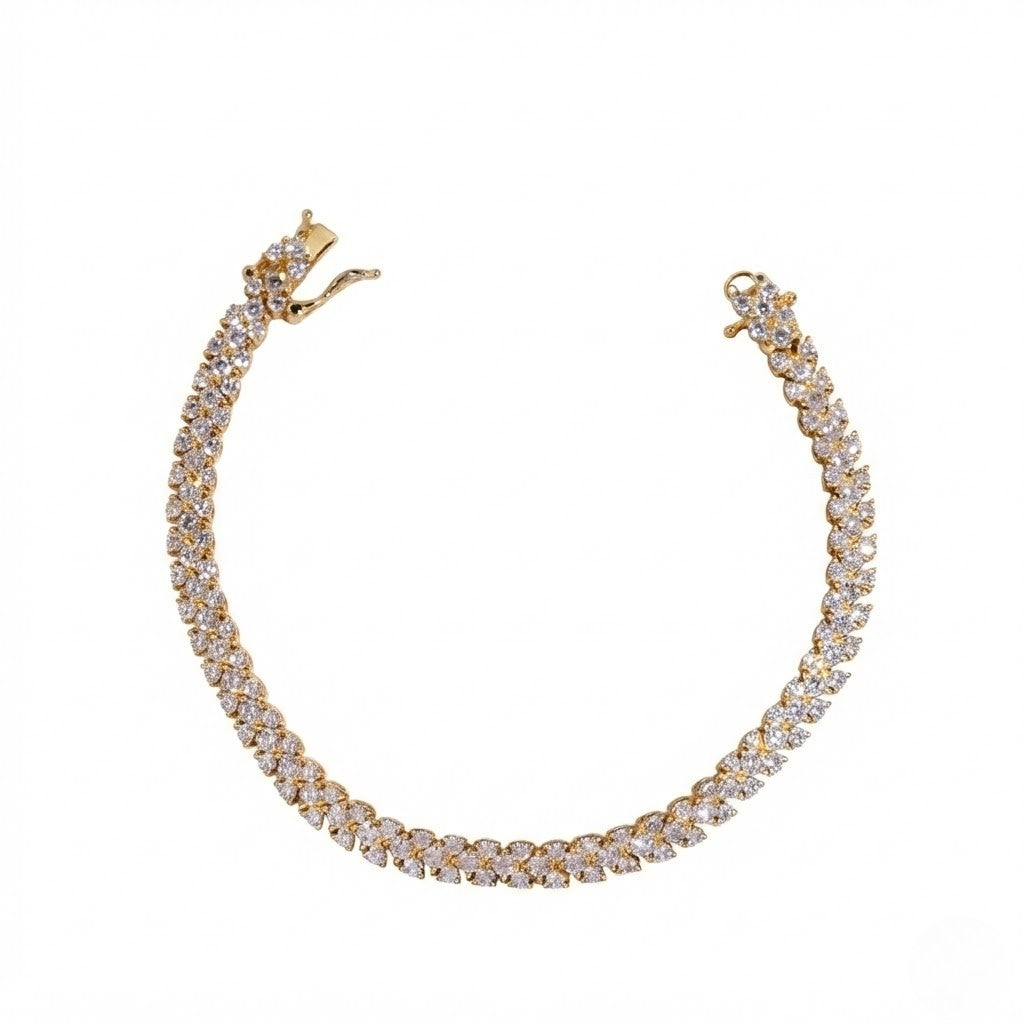 5.2mm Dual Strand 925 Marquise Stone Tennis Bracelet