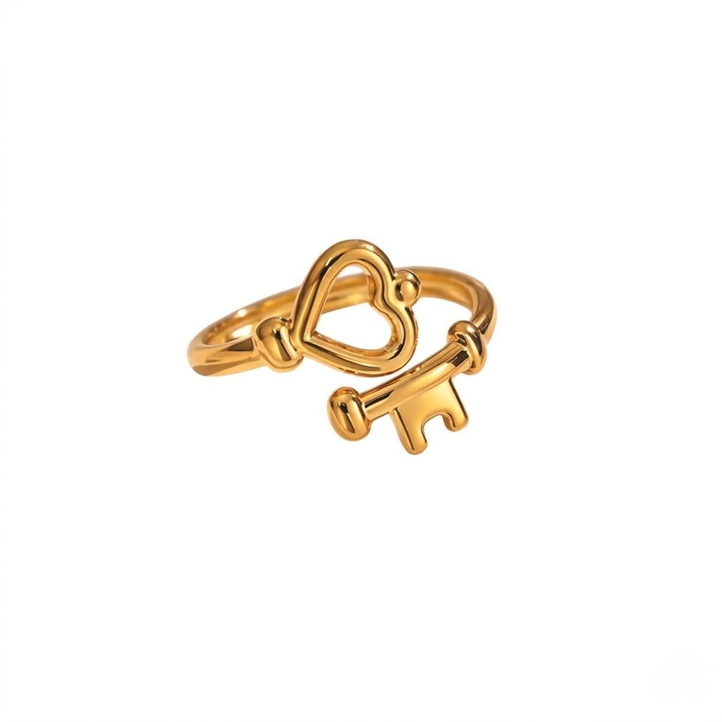 Sweetheart Key Motif Ring