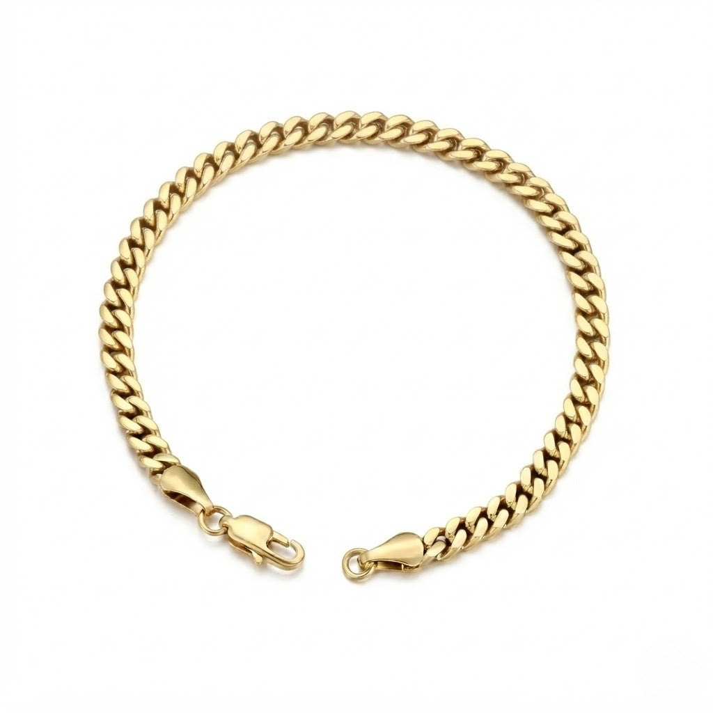 Cuban Bracelet 5mm (Gold)