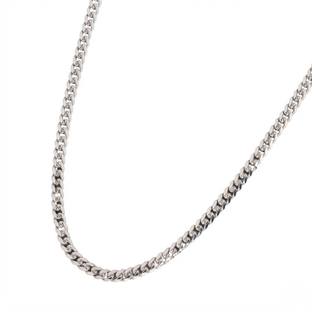 925 Sterling Silver Plain Miami Cuban Link Chain