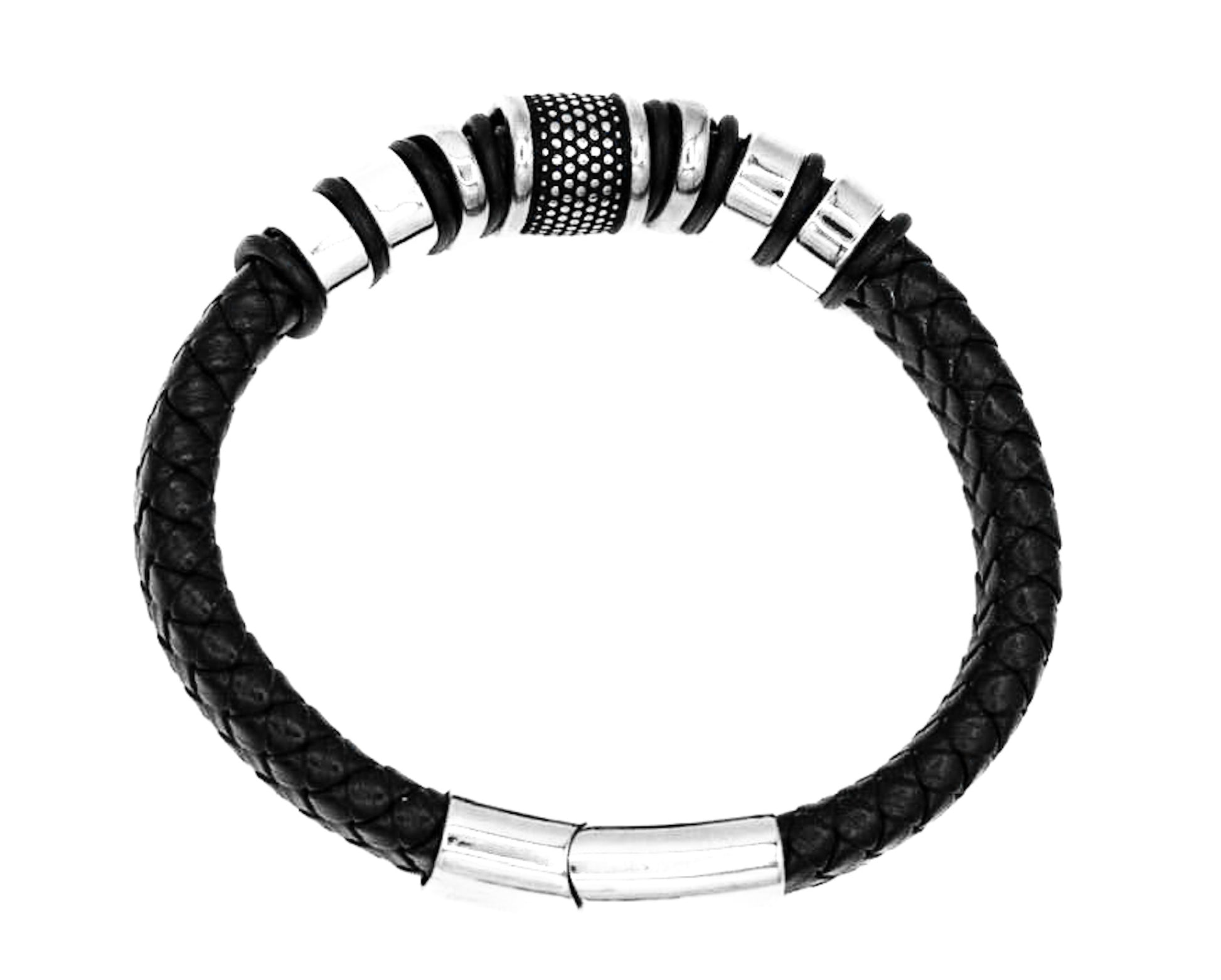 Axis Bead Leather Bracelet