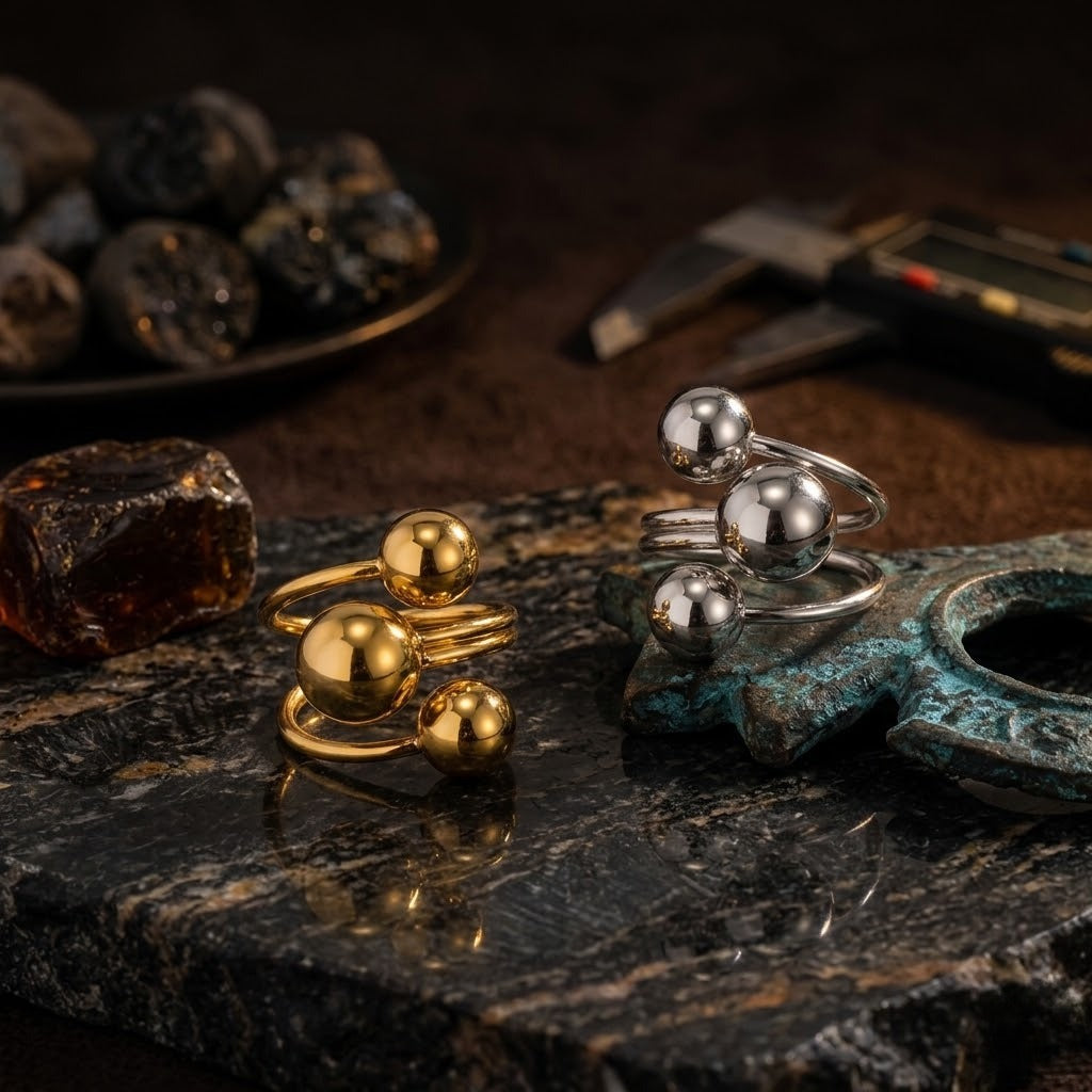 Multi Sphere Wrap Ring