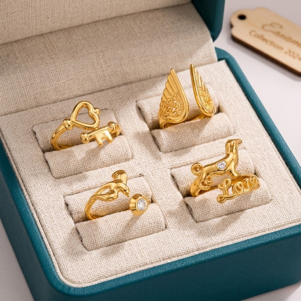 Romantic Pet Silhouette Ring