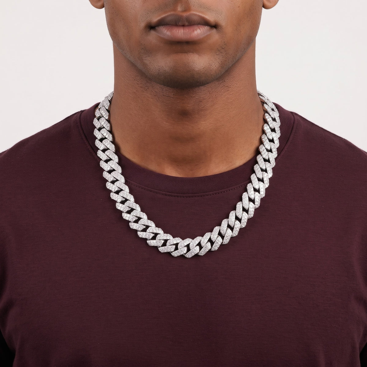 Iced Out Moissanite Cuban Link Chain (6mm - 14mm)