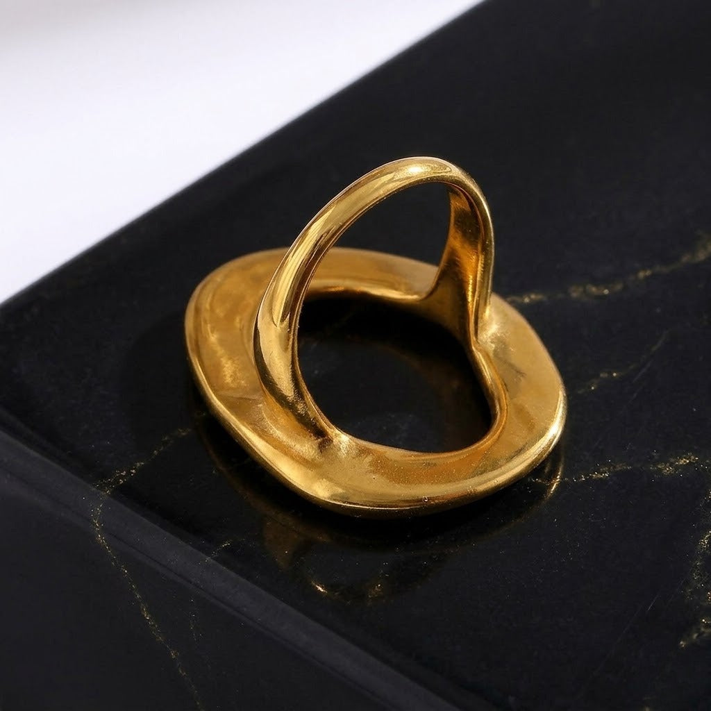 Hollow Oval Statement Ring
