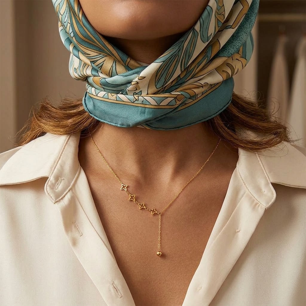Asymmetric Star Y Necklace
