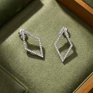 Geometric Kite Moissanite Earrings
