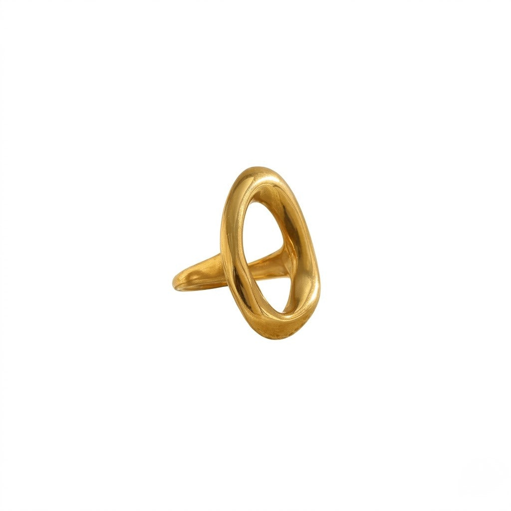 Hollow Oval Statement Ring