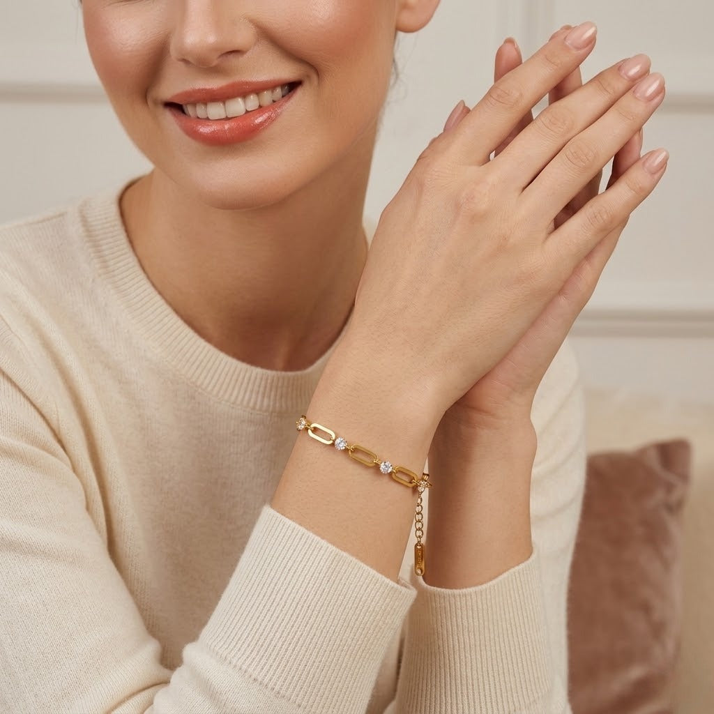 Paperclip Link Chain Bracelet