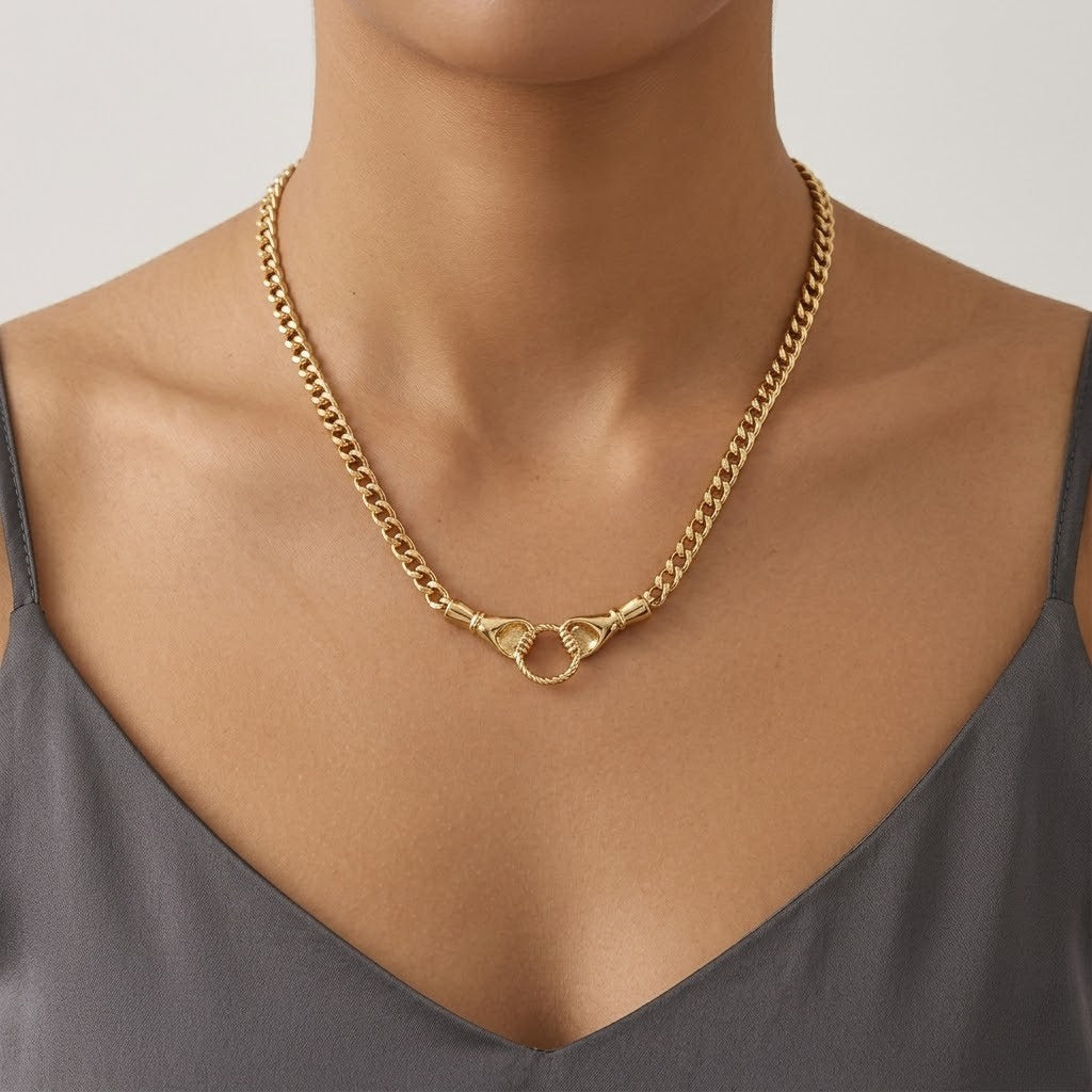Interlocking Loop Choker Necklace