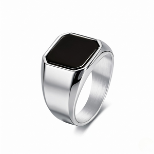 Silver signet ring — Onyx Signet Ring (Silver) by J.Collins