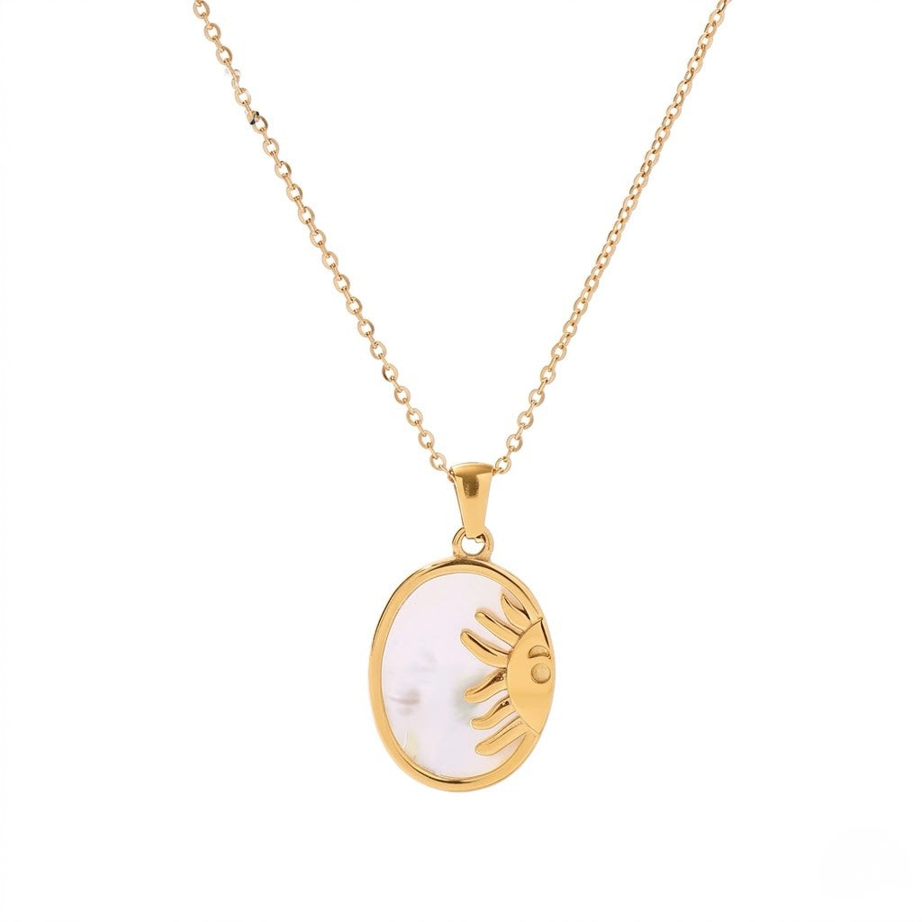 Crescent Disc Pendant