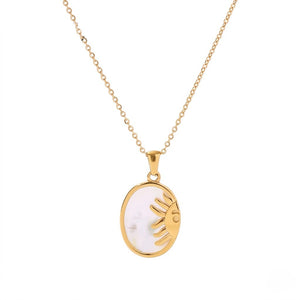 Crescent Disc Pendant