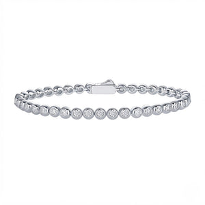 2.5mm Moissanite Bubble Tennis Bracelet